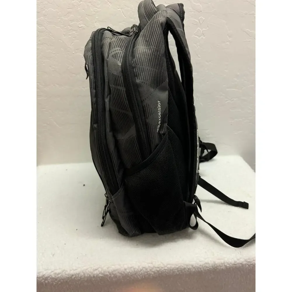 Ogio Excelsior Backpack Gray Black Multiple Compartments Zipper Closure One Size